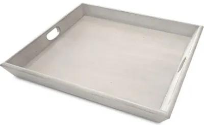 Westwood White Tabletop Wood Tray with Cut Out Handles