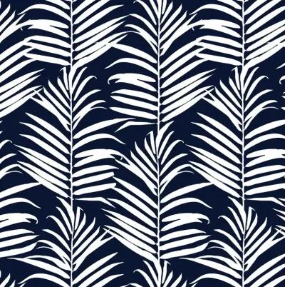 18" Navy Palm Throw Pillow - Skyline Furniture