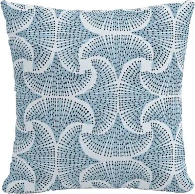 18" Sea Fan Blue Pillow - Skyline Furniture