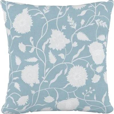 18" Dahlia Icy Blue Pillow - Skyline Furniture