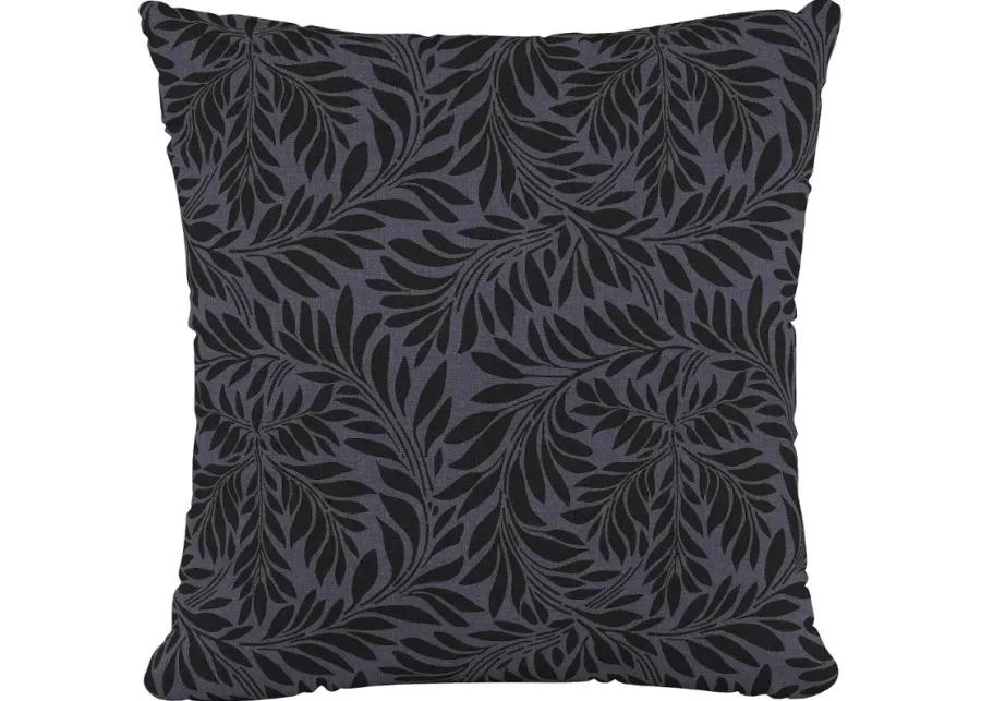 18" Georgian Vine Blue-Black Pillow - Skyline Furniture