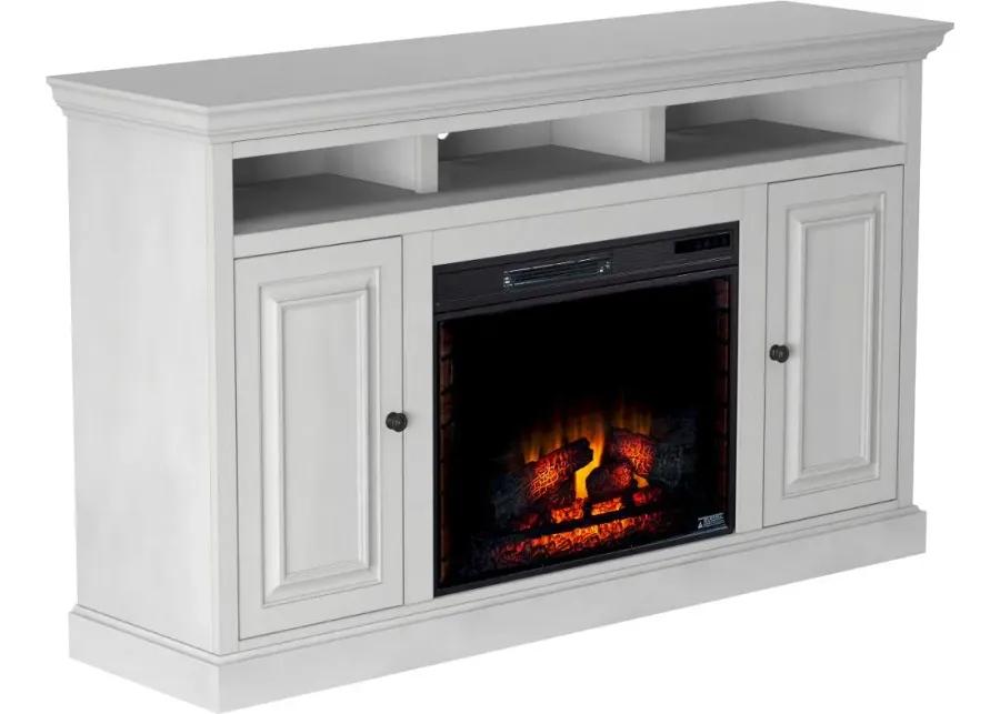 Largo White 67" Fireplace TV Stand