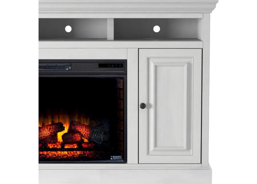 Largo White 67" Fireplace TV Stand