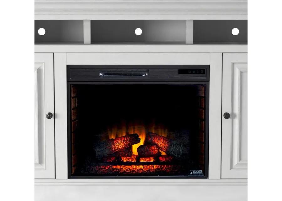 Largo White 67" Fireplace TV Stand