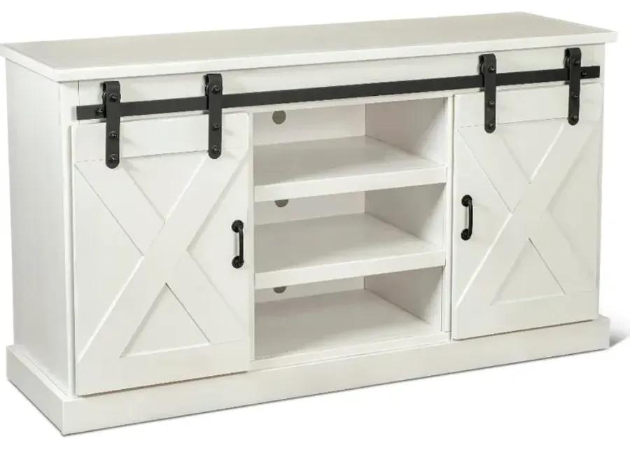 Gable Farmhouse White 56" TV Stand