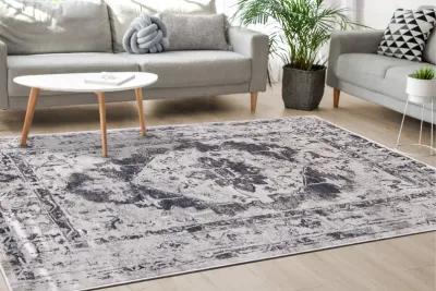 Chorus 5 x 8 Elegant Gray Blue Area Rug