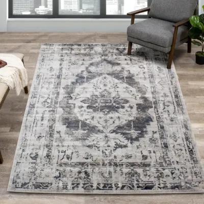 Chorus 5 x 8 Elegant Gray Blue Area Rug