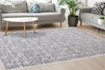 Chorus 5 x 8 Art Deco Gray Beige Area Rug