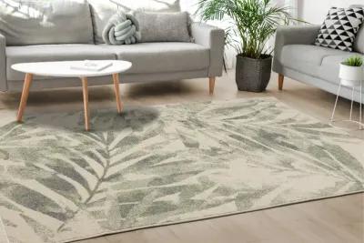 Focus 5 x 8 Botanical Cream Green Area Rug