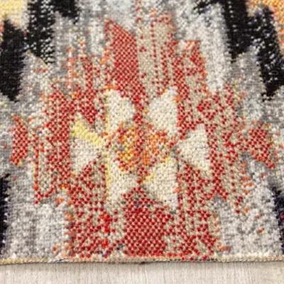 Sara 7' x 10' Tribal Red Orange Area Rug