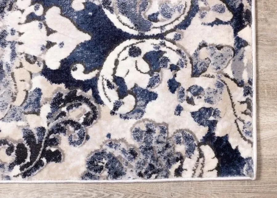 Alida 5 x 8 Elegant Cream Blue Area Rug