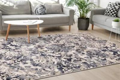 Alida 5 x 8 Elegant Cream Blue Area Rug