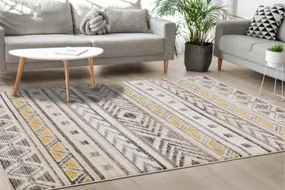 Calabar 5 x 8 Yellow Gray Area Rug