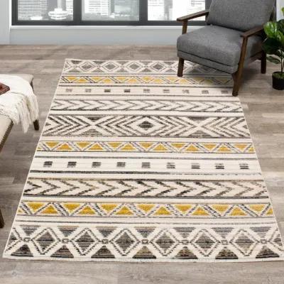 Calabar 5 x 8 Yellow Gray Area Rug