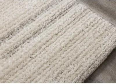 Rondo 5 x 8 Striped Cream Shag Rug