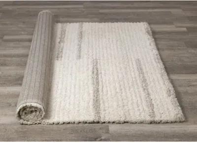 Rondo 5 x 8 Striped Cream Shag Rug