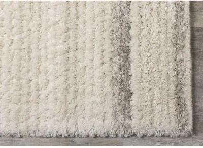 Rondo 5 x 8 Striped Cream Shag Rug