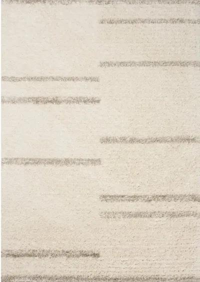 Rondo 5 x 8 Striped Cream Shag Rug