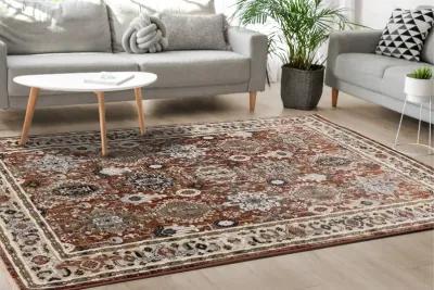 Samira 5 x 8 Orange Multicolor Area Rug