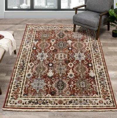 Samira 8 x 10 Orange Multicolor Area Rug