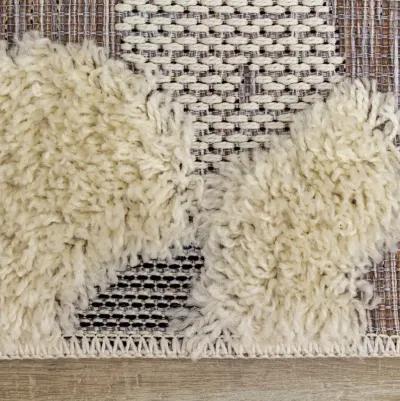 Kids 5 x 8 Counting Sheep Brown Area Rug