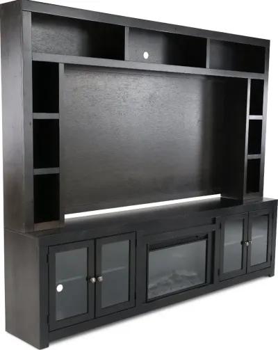 Avery Loft Ghost Black 97" Fireplace Entertainment Wall