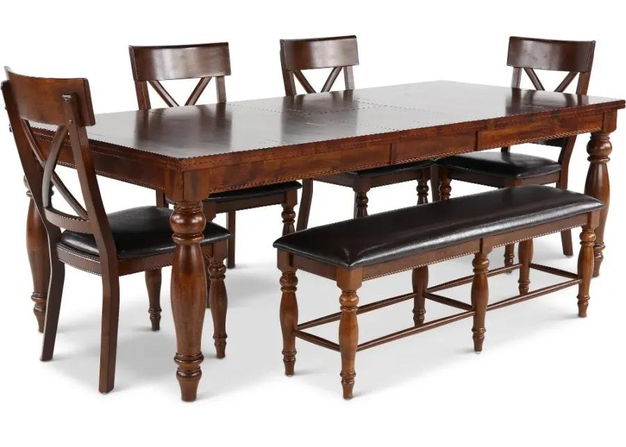 Kingston Brown 6 Piece Dining Set