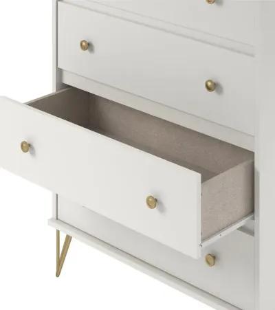 Finley Contemporary White 4-Drawer Dresser