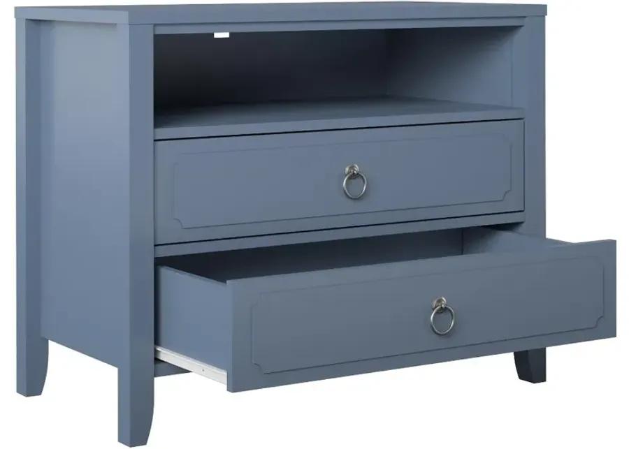 Her Majesty Cottage Blue 2-Drawer Nightstand