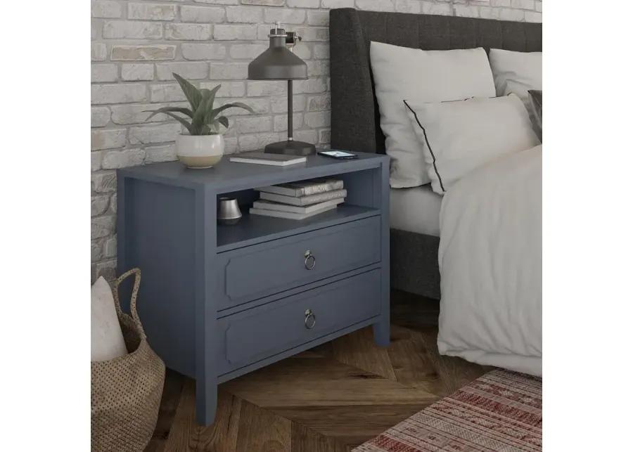 Her Majesty Cottage Blue 2-Drawer Nightstand