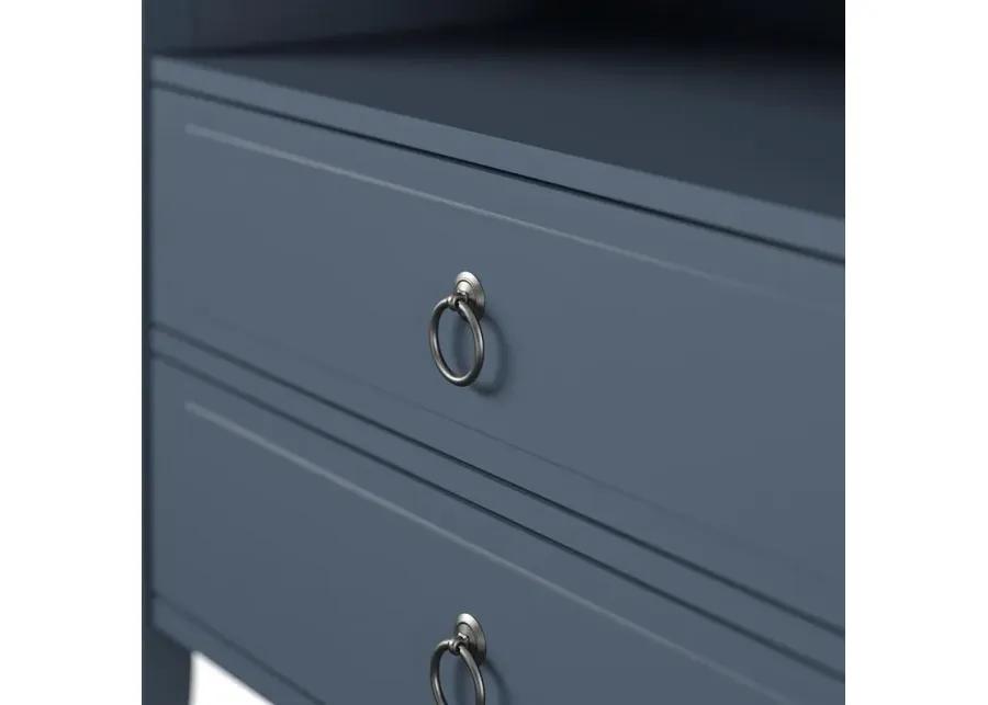 Her Majesty Cottage Blue 2-Drawer Nightstand