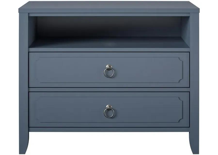 Her Majesty Cottage Blue 2-Drawer Nightstand