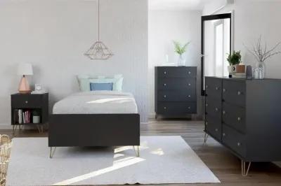 Owen Contemporary Black 4-Drawer Dresser