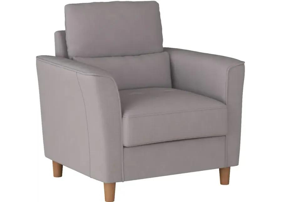 Georgia Contemporary Light Grey Upholstered Accent Chair