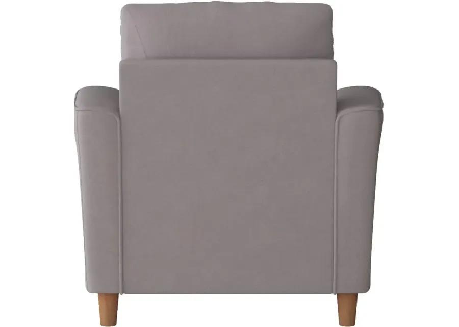 Georgia Contemporary Light Grey Upholstered Accent Chair