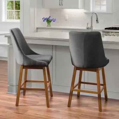 Boston Dark Gray Counter Height Stools, Set of 2