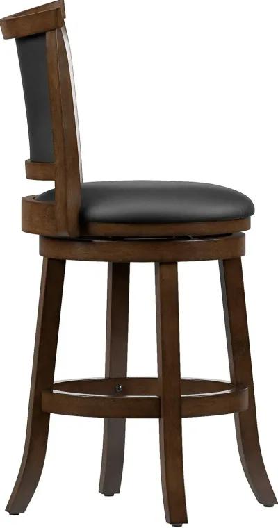 Woodgrove Black Swivel Counter Height Stool, Set of 2