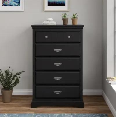 Bristol Traditional Black 5-Drawer Dresser