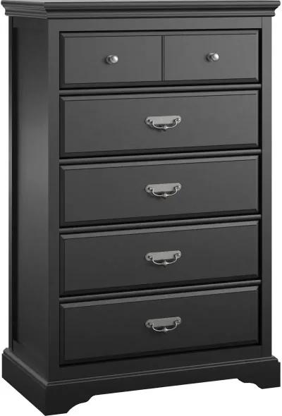 Bristol Traditional Black 5-Drawer Dresser