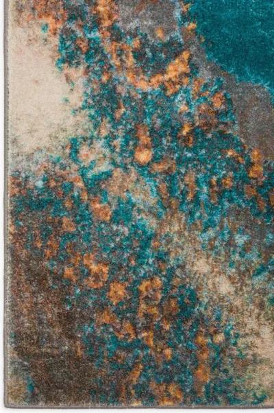 Brisbane 8 x 10 Teal Moonstruck Area Rug