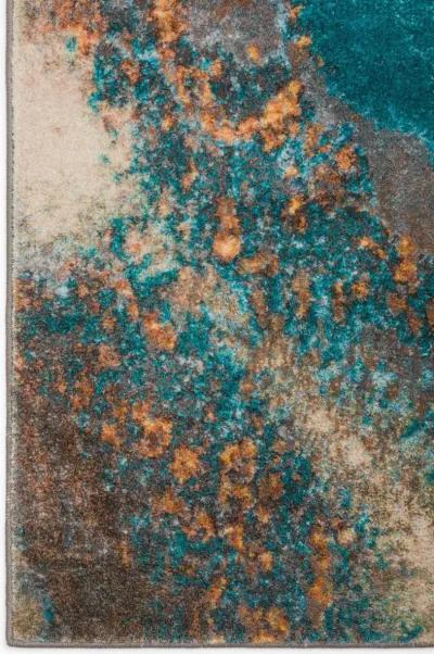 Brisbane 8 x 10 Teal Moonstruck Area Rug