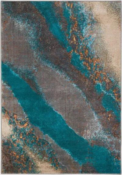 Brisbane 8 x 10 Teal Moonstruck Area Rug