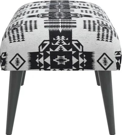 Bridget Black Geometric Bench - Skyline Furniture