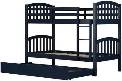 Asten Blue Twin Bunk with Trundle