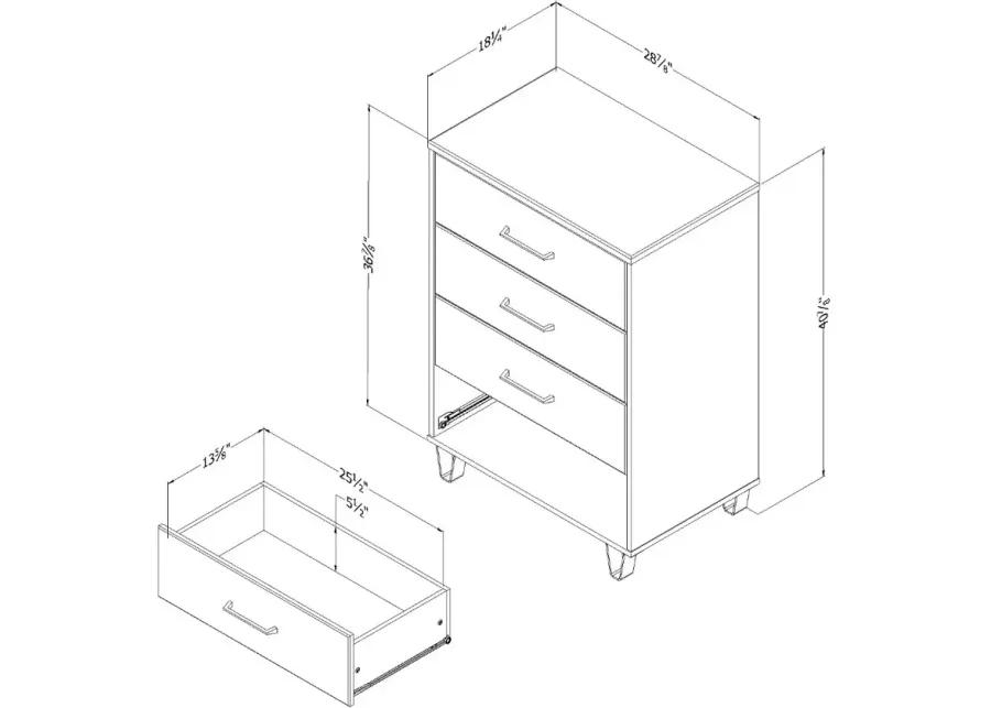 Arlen Weathered Oak 4 Drawer Chest - South Shore