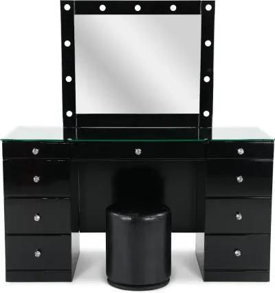 Avery Black 3 Piece Vanity Set