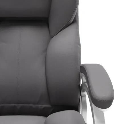 Workspace Contemporary Gray Leatherette Executive Office Chair