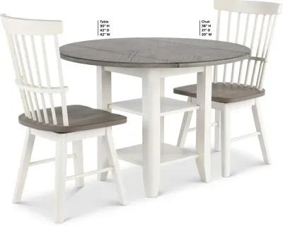 Newark 3 Piece Dining Room Set with Swivel Chairs