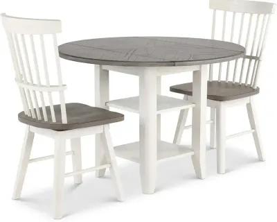 Newark 3 Piece Dining Room Set with Swivel Chairs