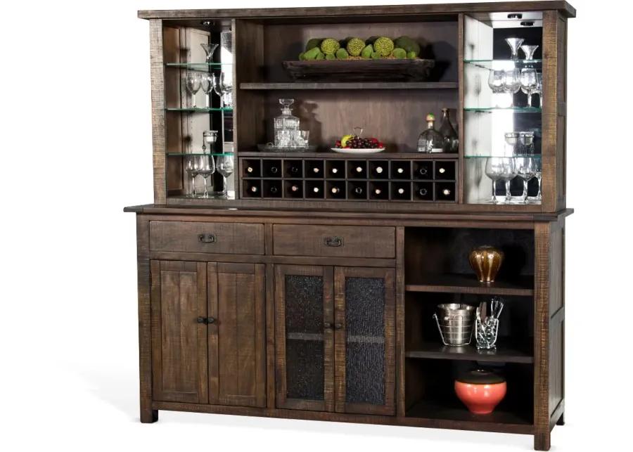 Homestead Dark Brown Buffet and Hutch